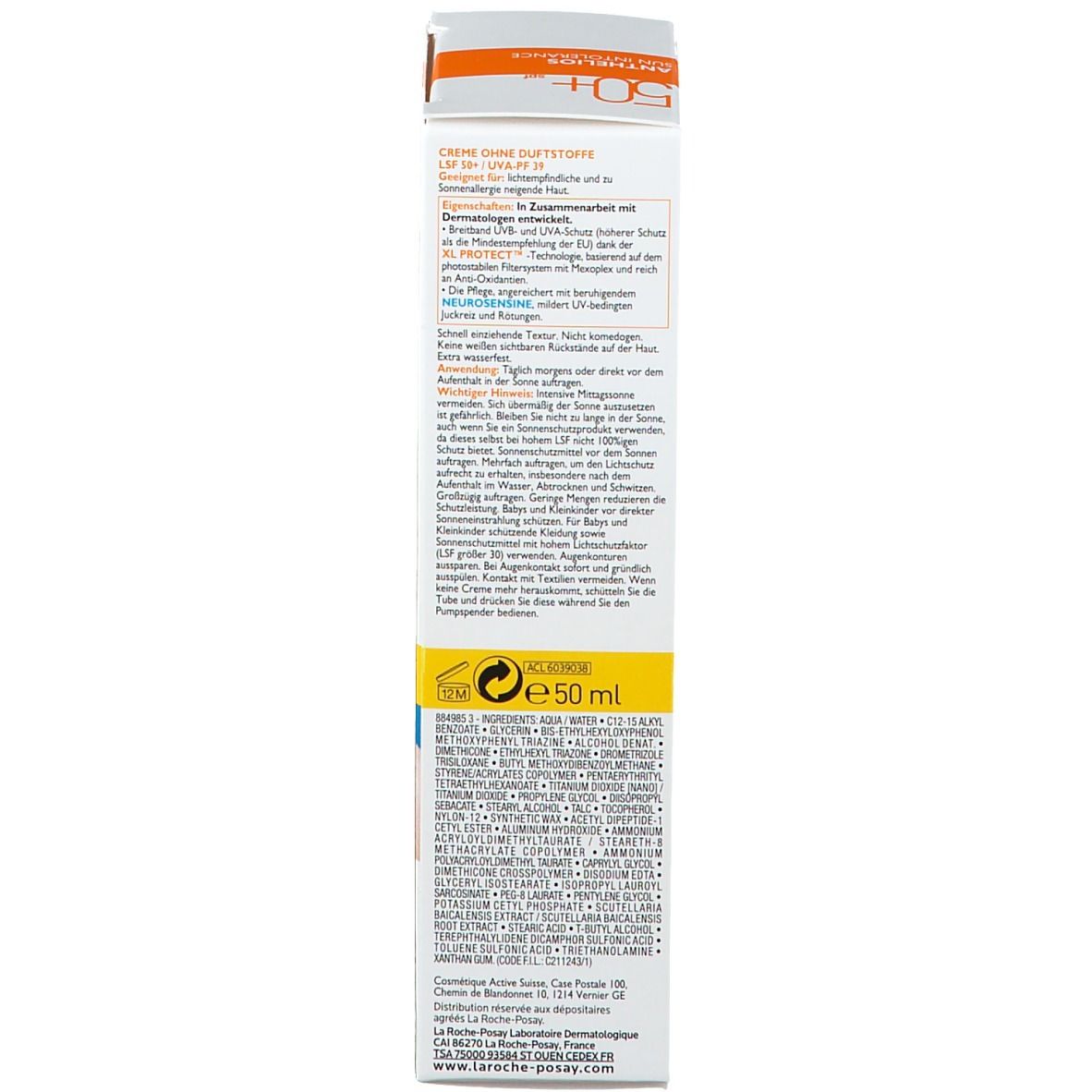 La Roche Posay ANTHELIOS SUN INTOLERANCE LSF 50+
