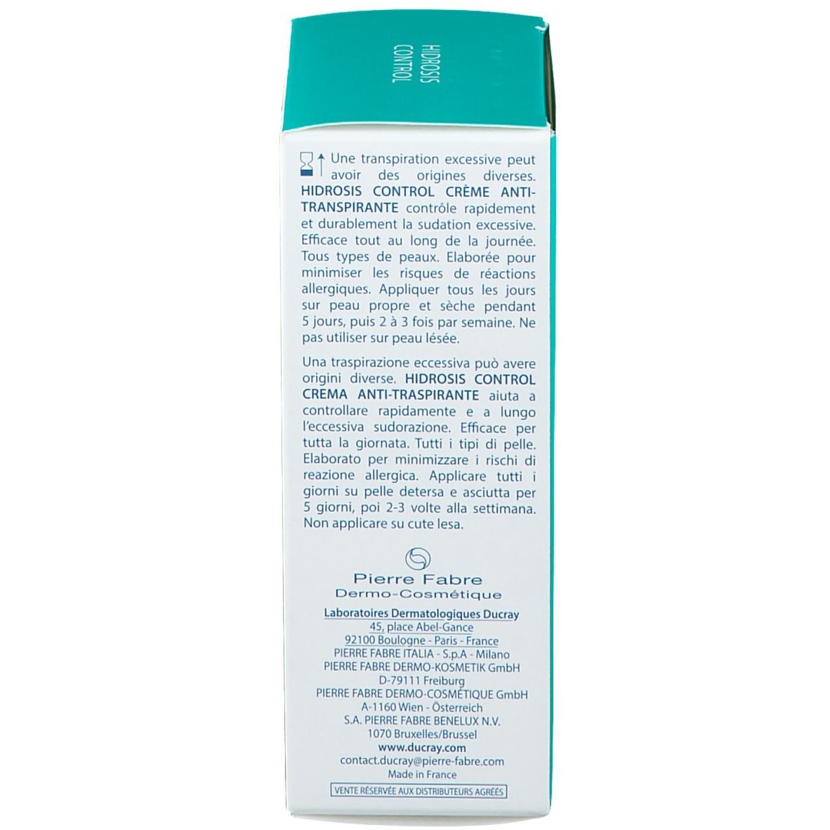 DUCRAY HIDROSIS CONTROL Hand-und Fußcreme