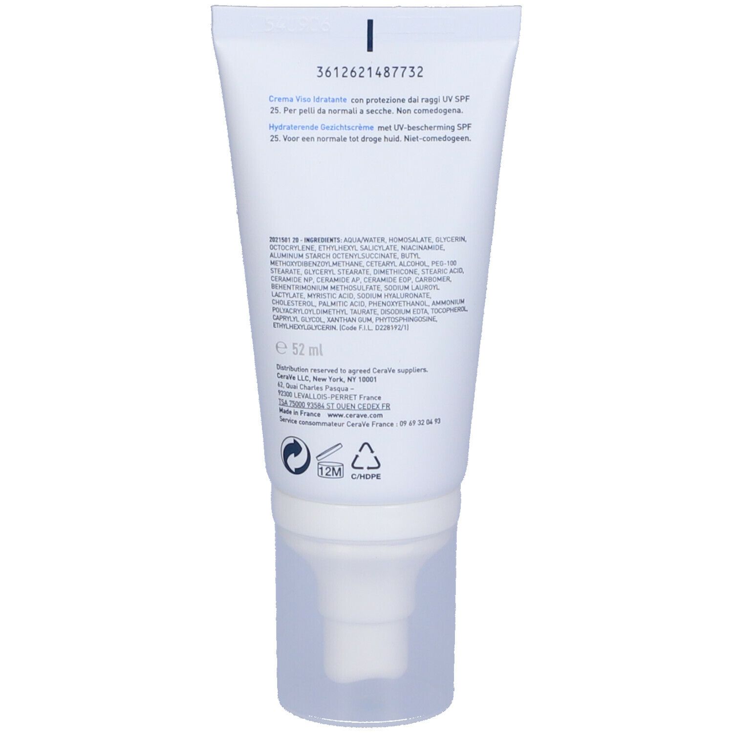 CeraVe Feuchtigkeitsspendende Gesichtscreme SF 25