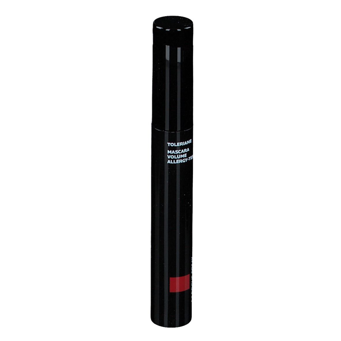 Mascara noir. Texte: Toleiane Mascara Volume. Marque: La Roche-Posay.