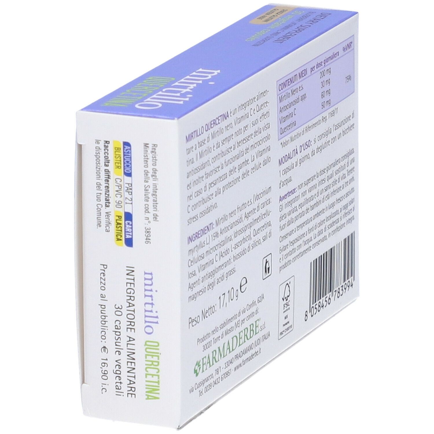 Myrte Quercetin 30 Kapsel Vegetali