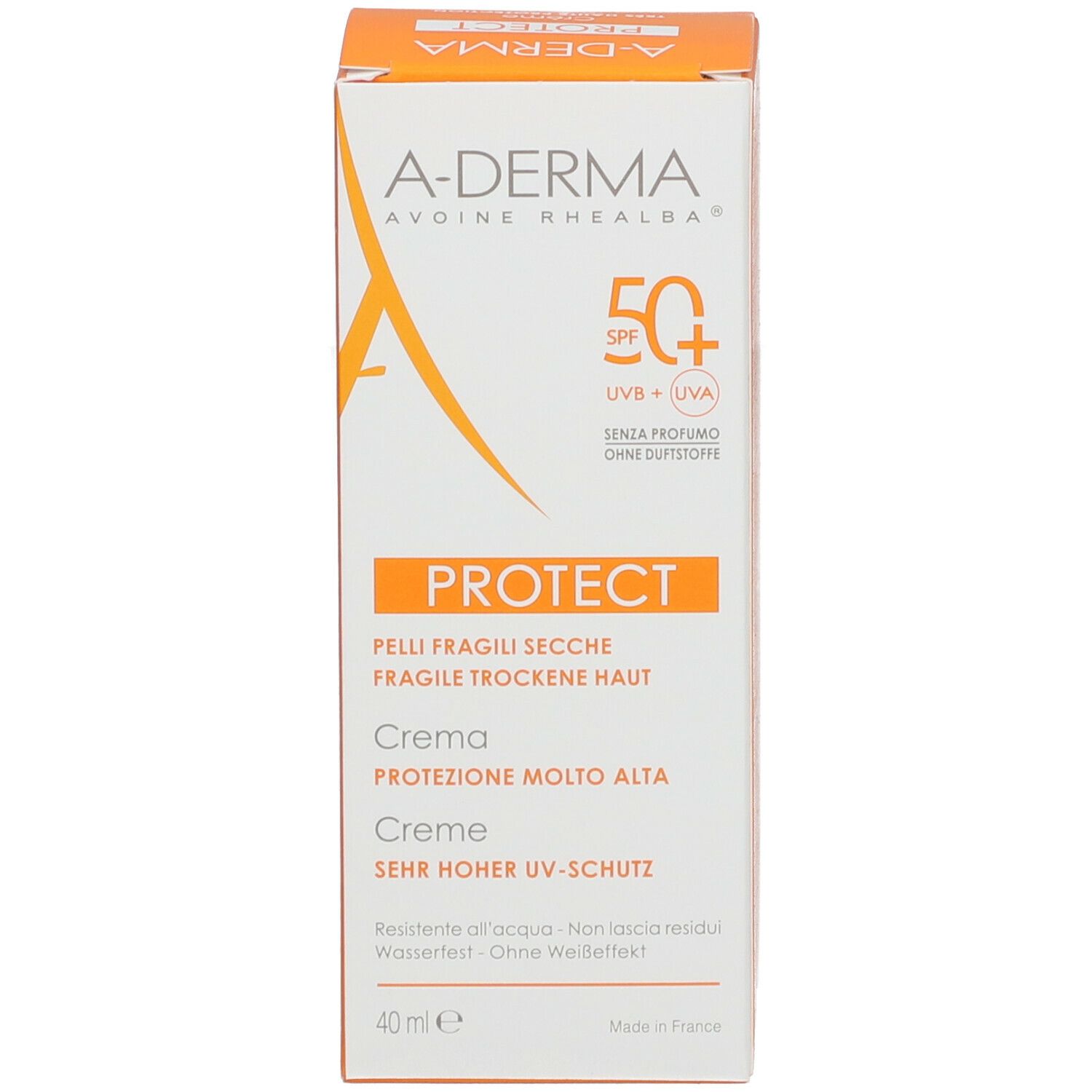 A-Derma Protect Crème SPF50+ sans parfum
