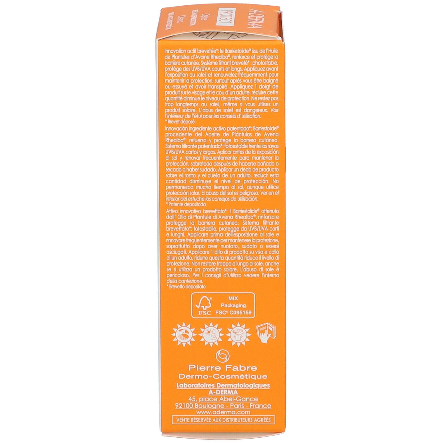 A-Derma Protect Crème SPF50+ sans parfum
