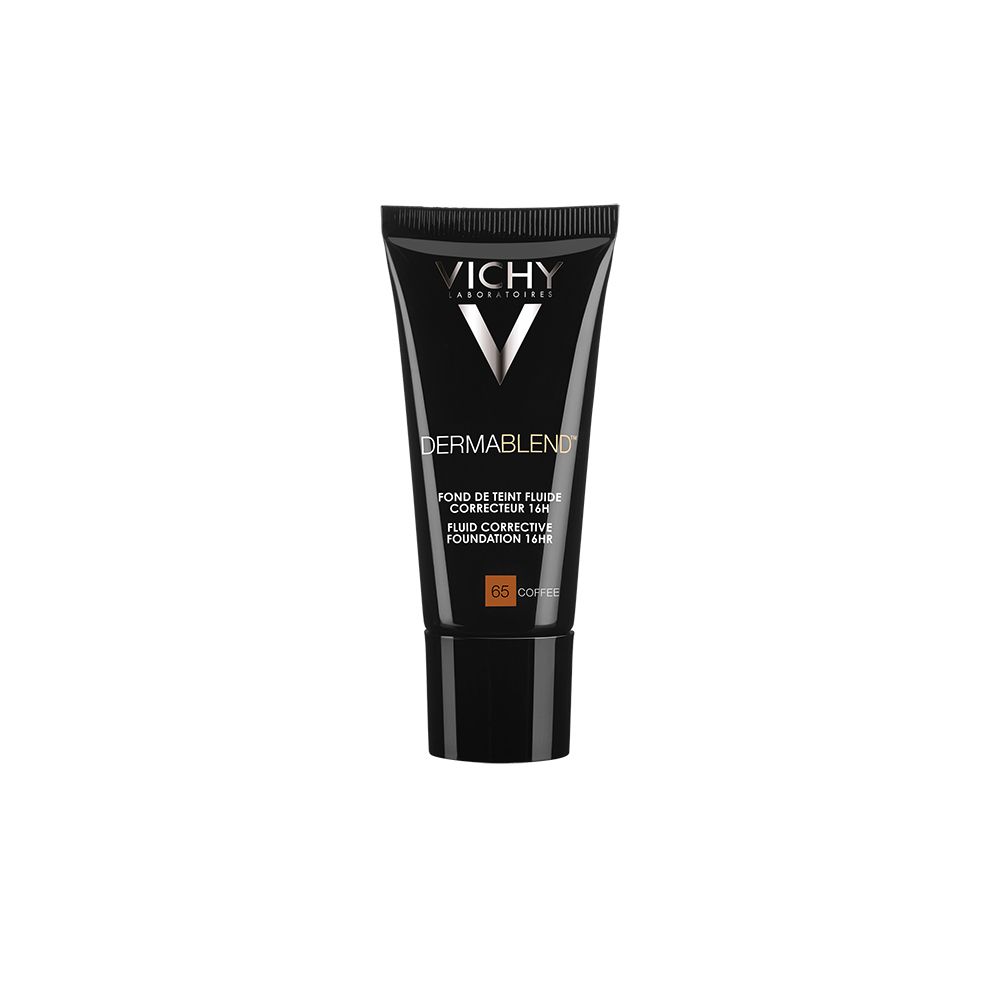 Tube noir avec logo VICHY et nom du produit. Teinte 65 Coffee.