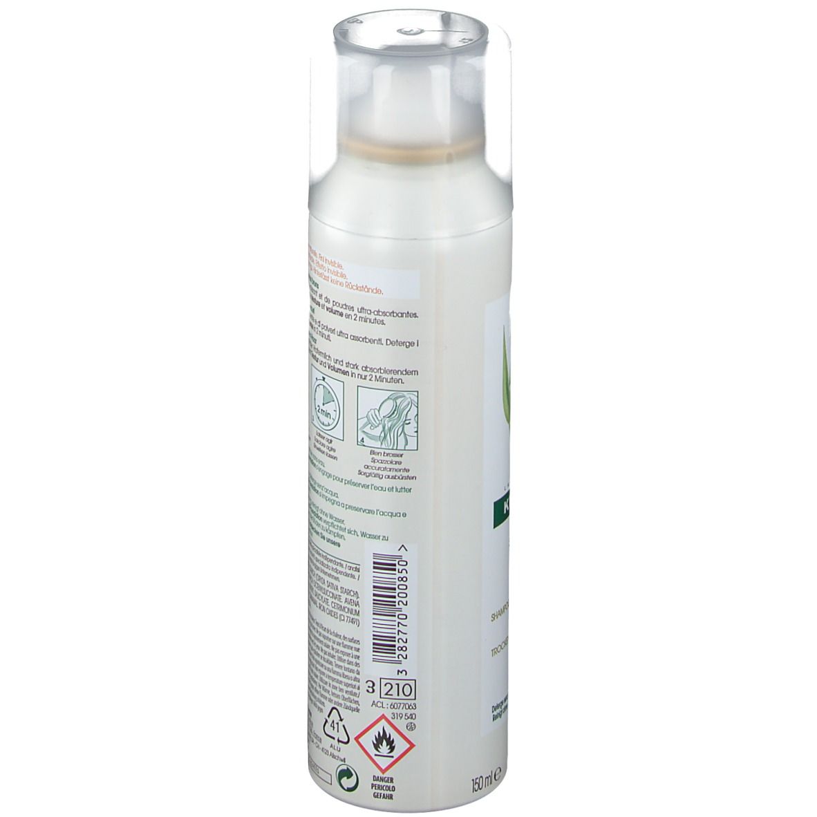 KLORANE Shampooing sec extra-doux cheveux bruns