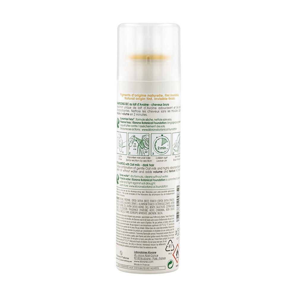 KLORANE Shampooing sec extra-doux cheveux bruns