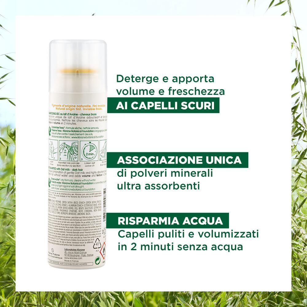 KLORANE Shampooing sec extra-doux cheveux bruns