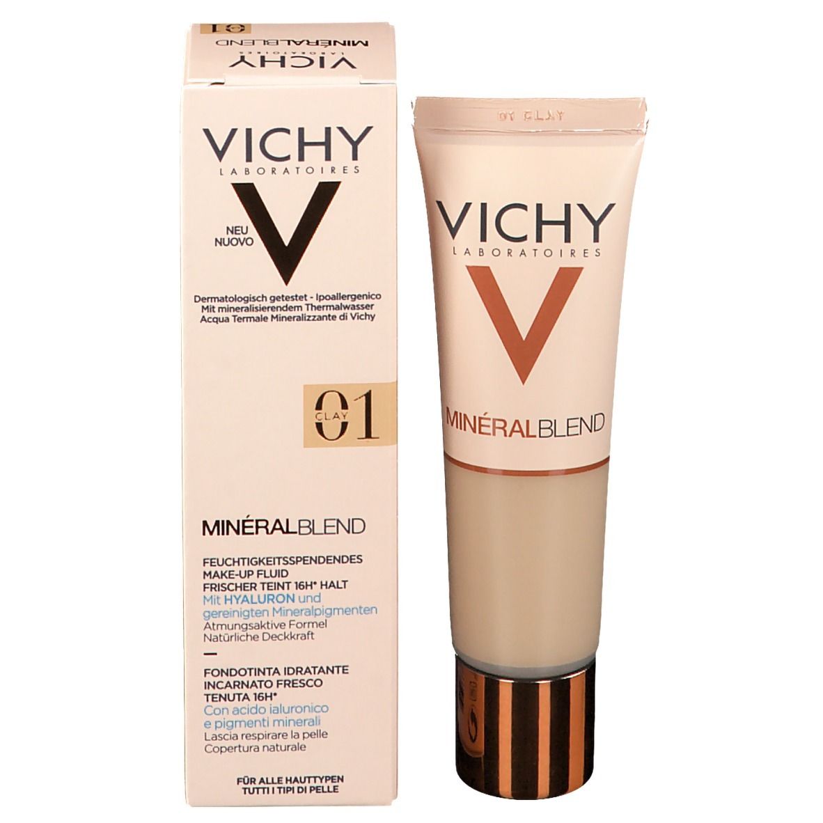 VICHY Minéralblend Fond de teint hydratant n° 01 clay