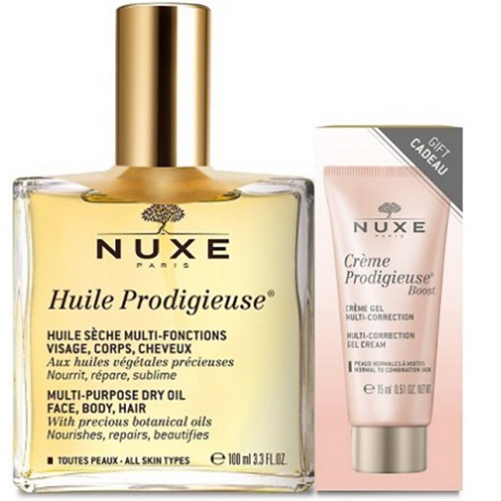 NUXE Prodigieuse® Trockenes Öl + Multi-Korrektur-Gel-Creme