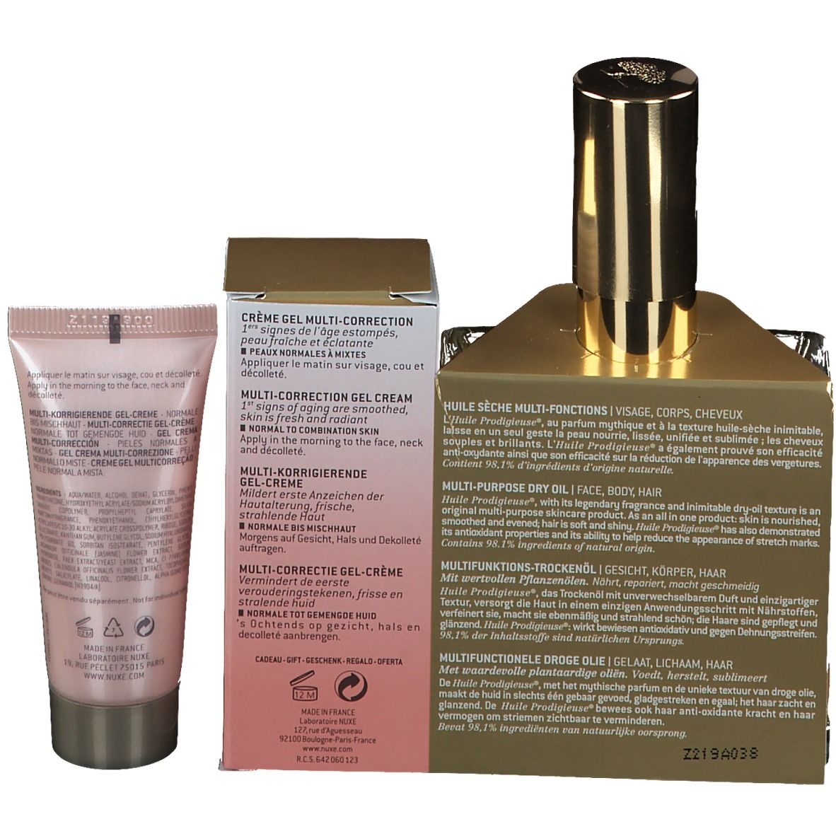 NUXE Prodigieuse® Trockenes Öl + Multi-Korrektur-Gel-Creme
