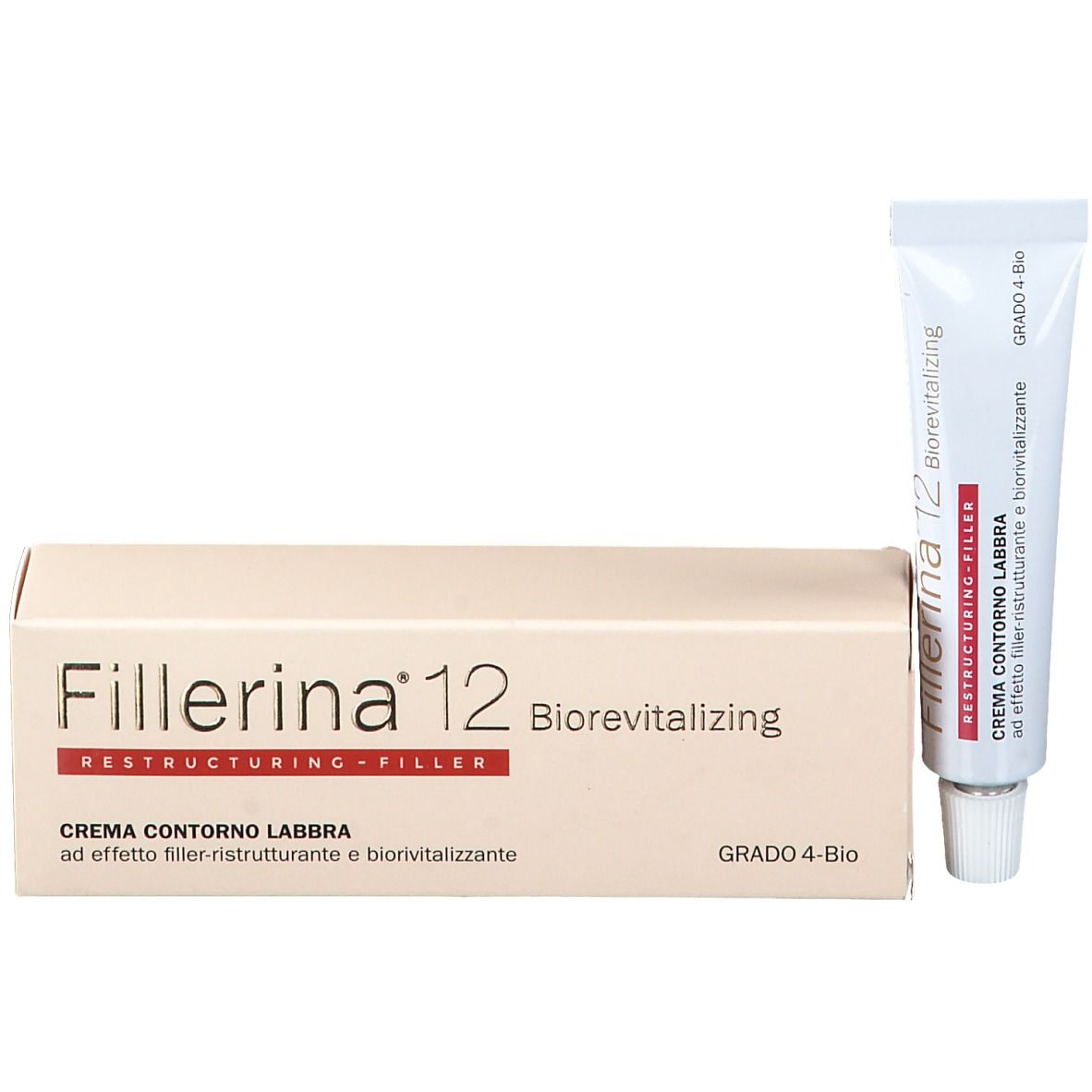 Produktverpackung und Tube. Karton mit Produktnamen und Text. Tube: weiß, mit Produktnamen und Text. Grad 4 Bio.