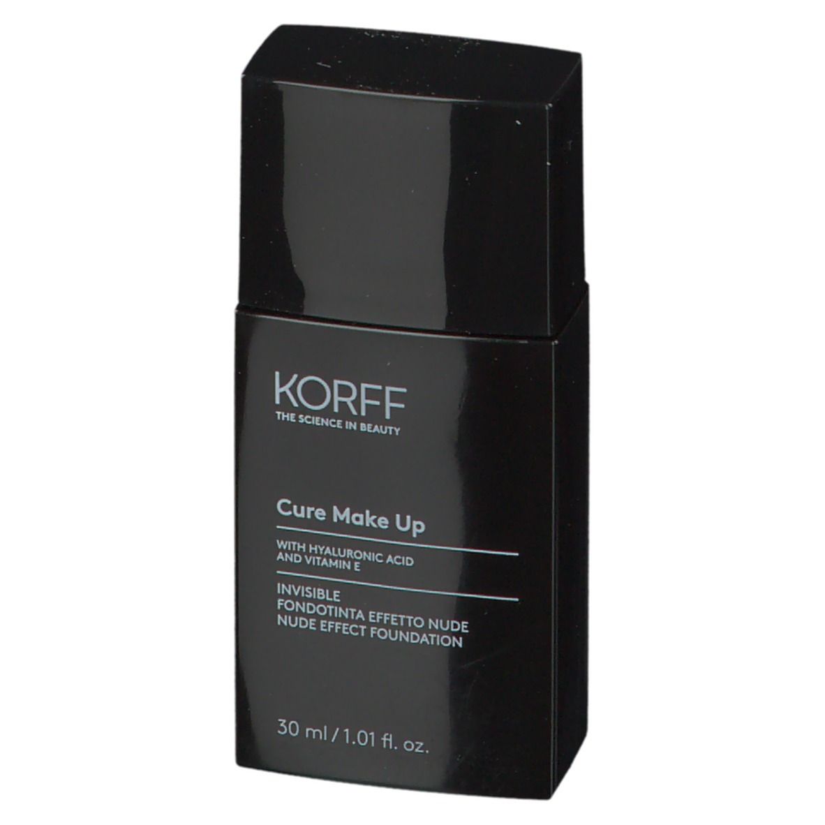 KORFF-Produktverpackung. Beschreibung des Produkts. Hergestellt in Italien.