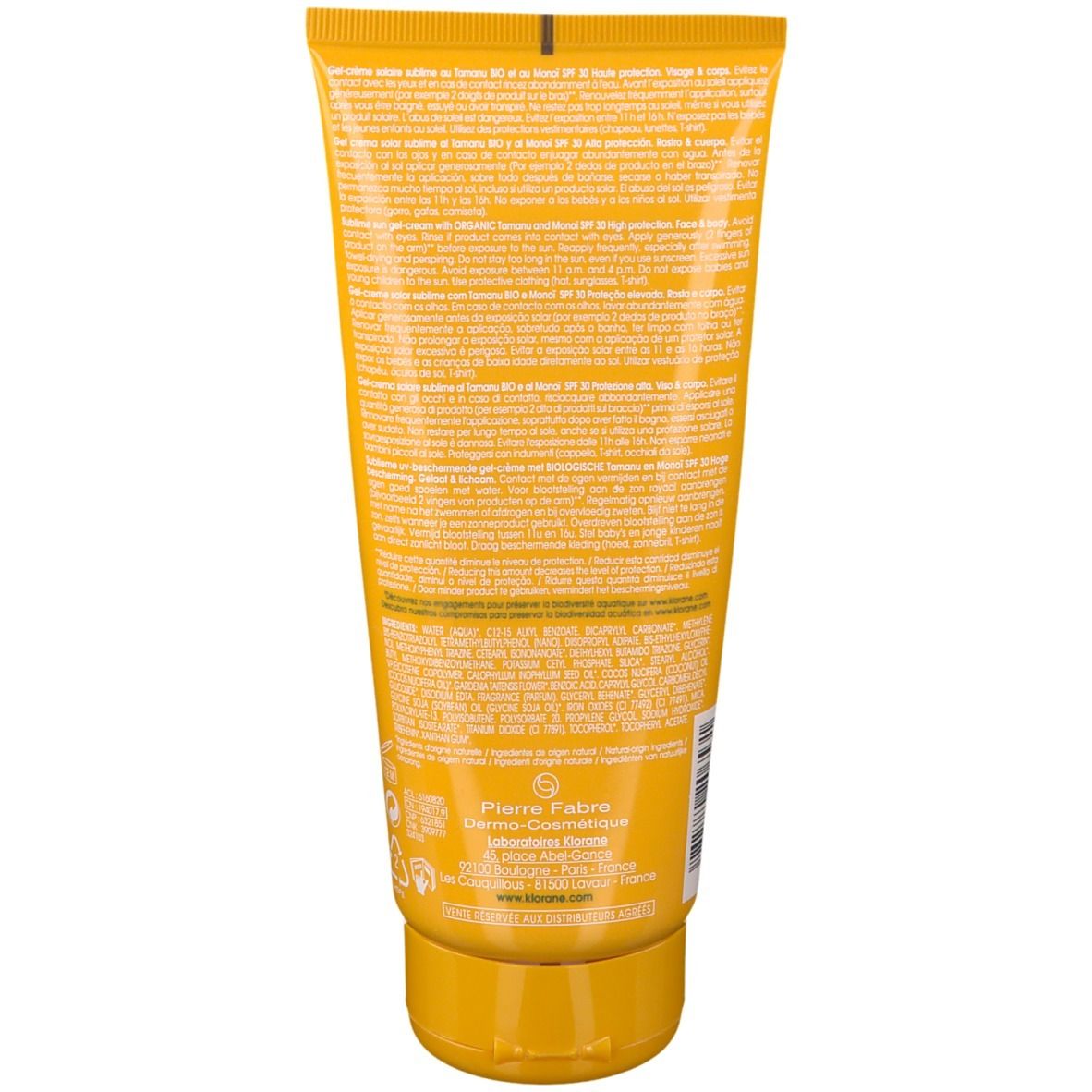 KLORANE Crème Solaire Sublime SPF 30