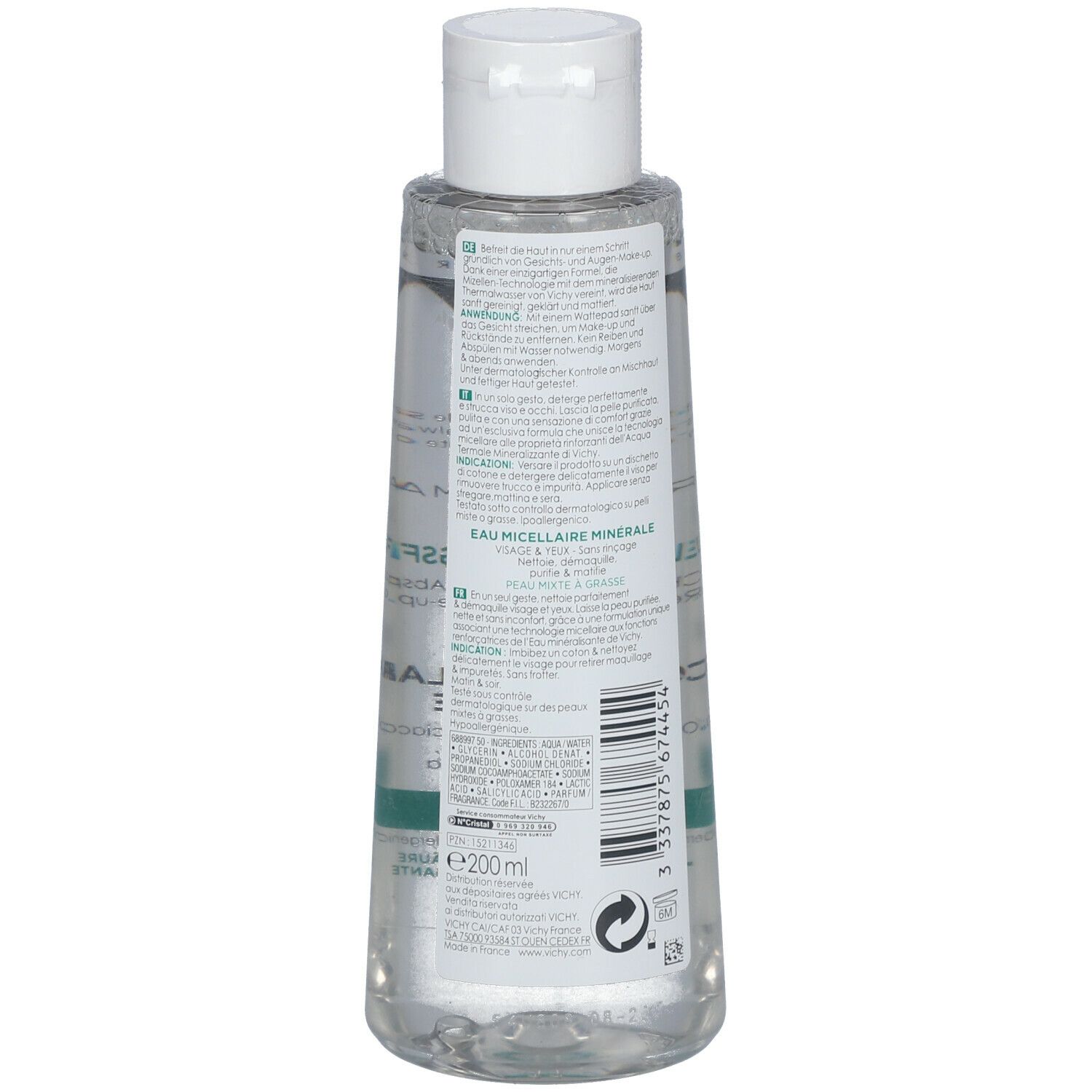 VICHY Pureté Thermale Minéral Eau micellaire