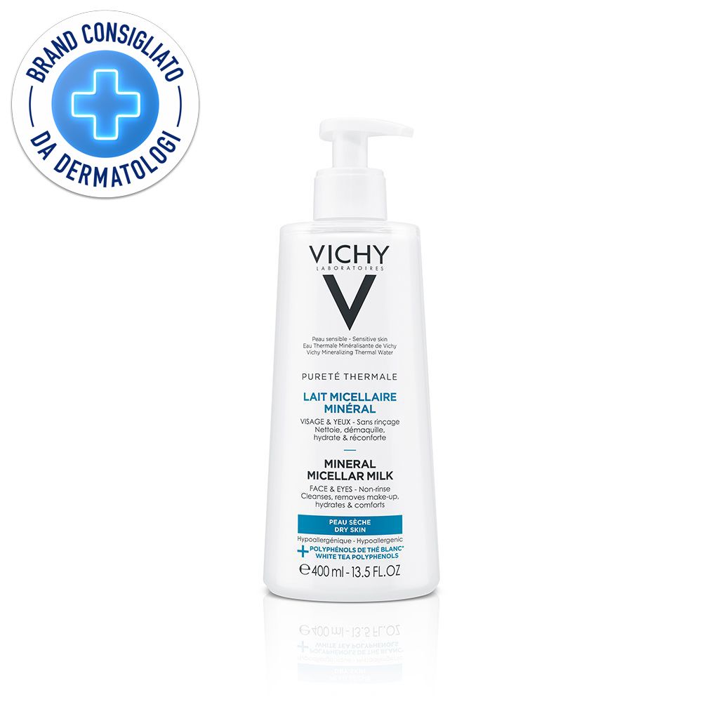 VICHY Pureté Thermale Minéral Micelles lait nettoyant pour peau sèche