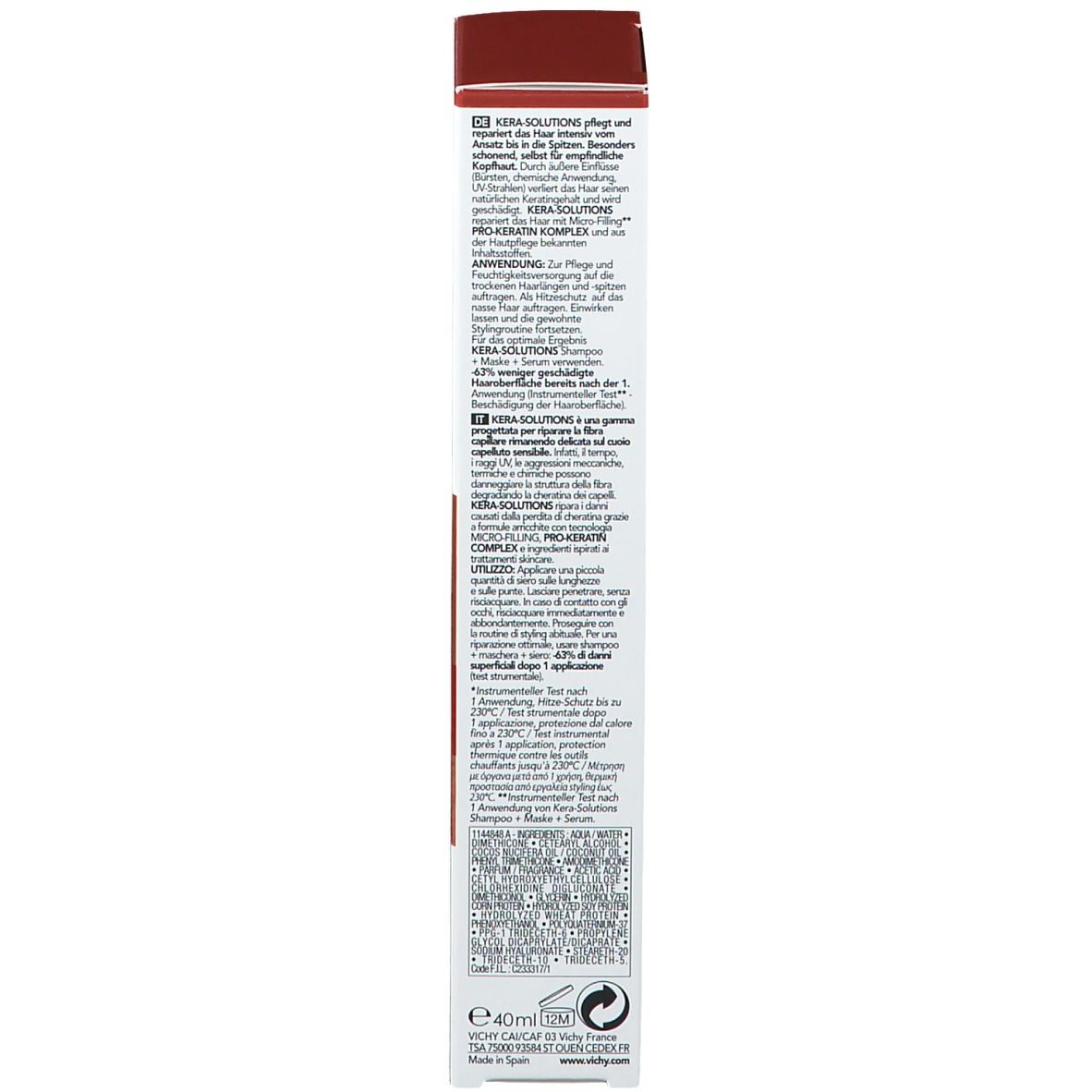 VICHY DERCOS Kera Solutions Serum pointes dévitalisées
