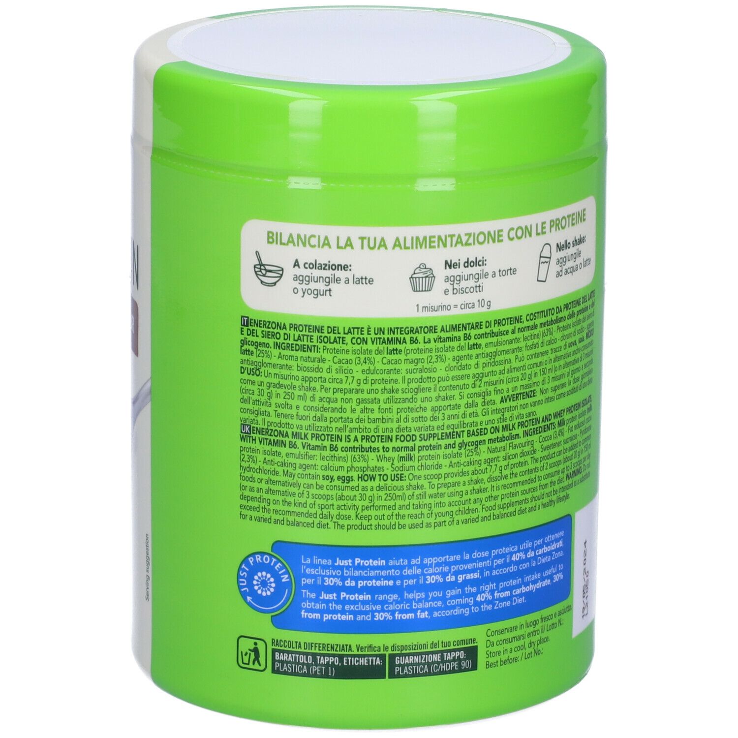 ENERZONA MILK PROT COCOA 230G