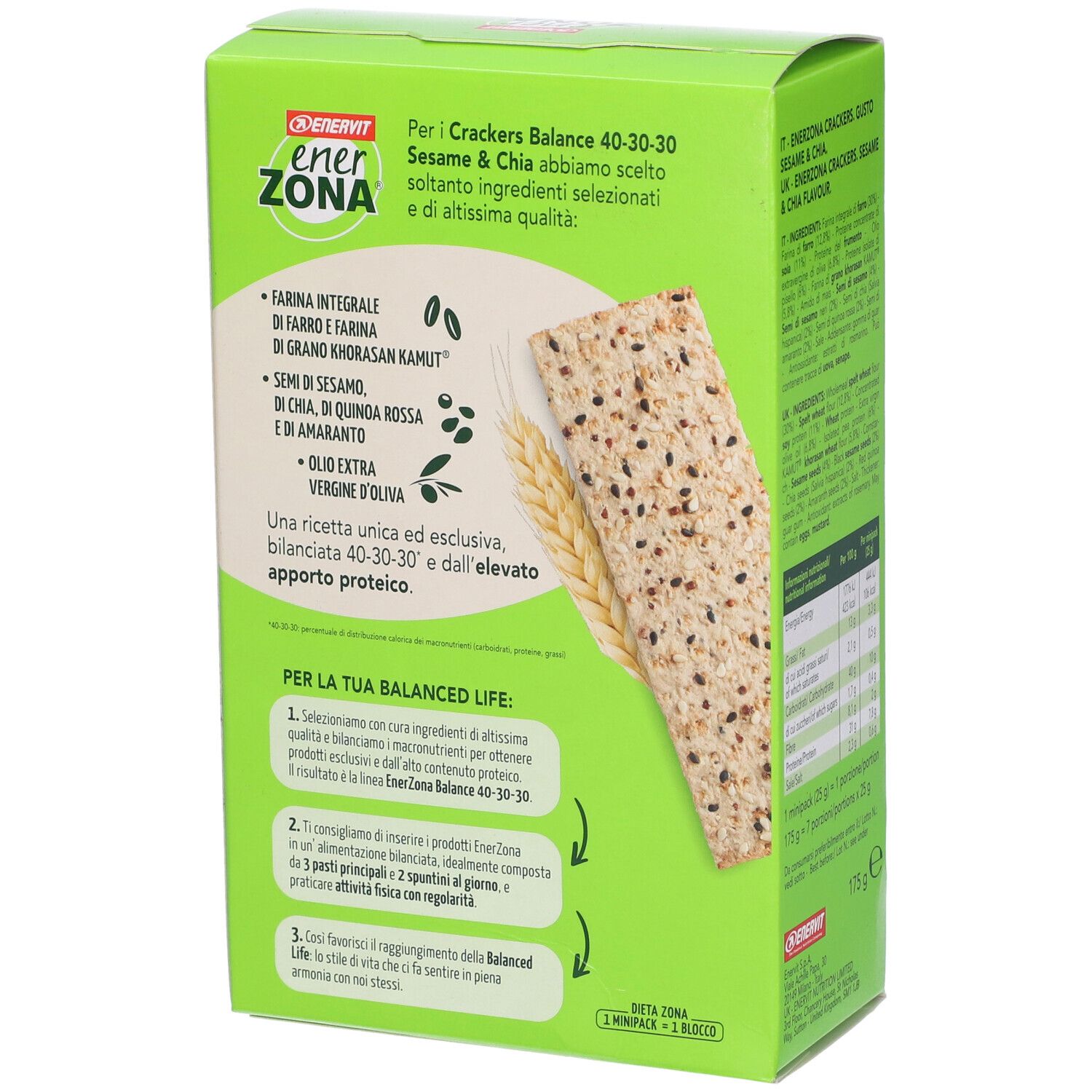 ENERVIT® EnerZONA-Cracker Sesam & Chia