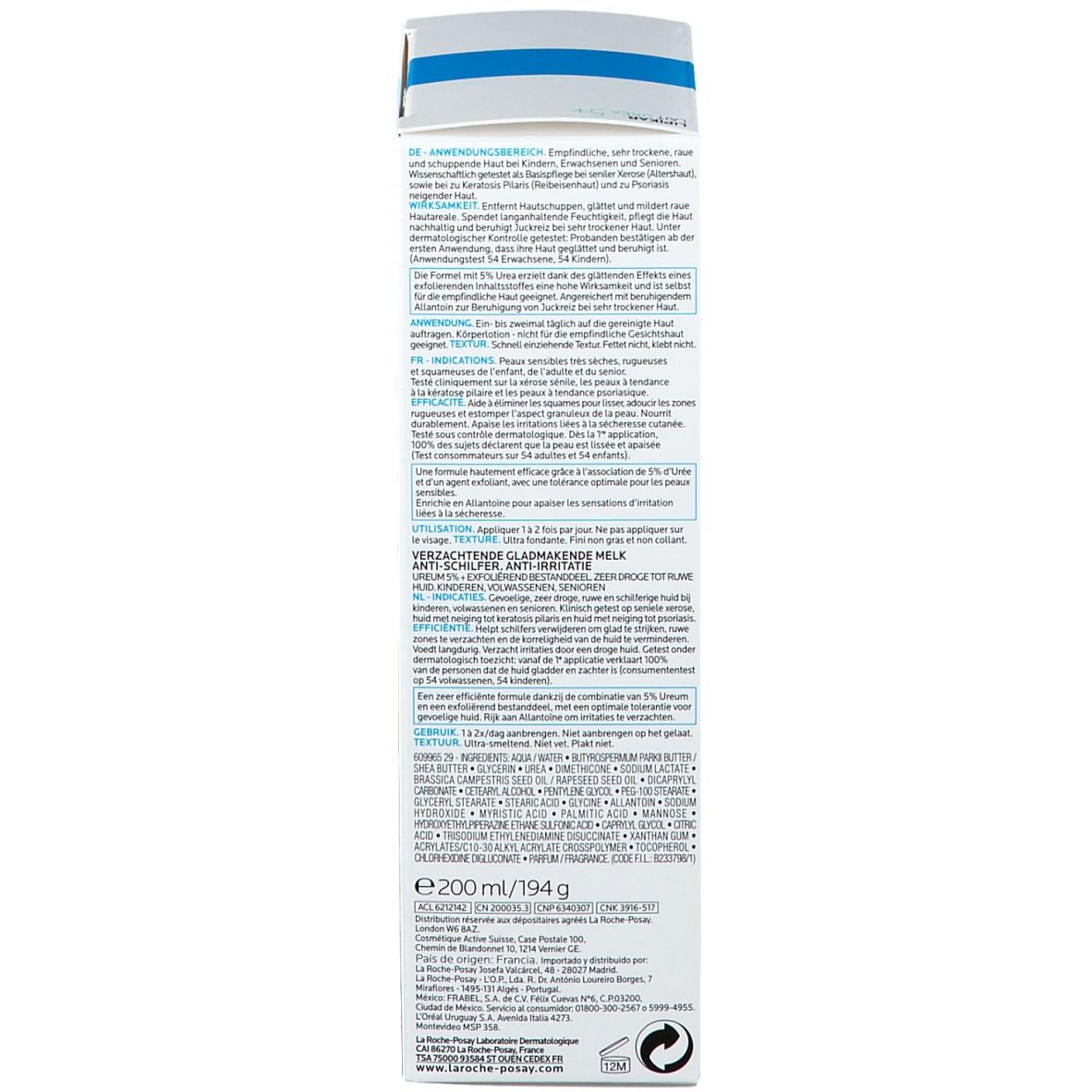 LA ROCHE POSAY Lipikar Lait Urea 5+