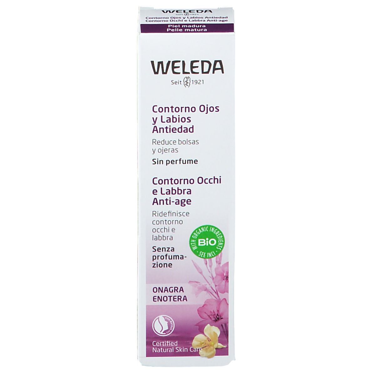 Weleda Onagre Soin raffermissant pour les yeux et les lèvres non parfumé