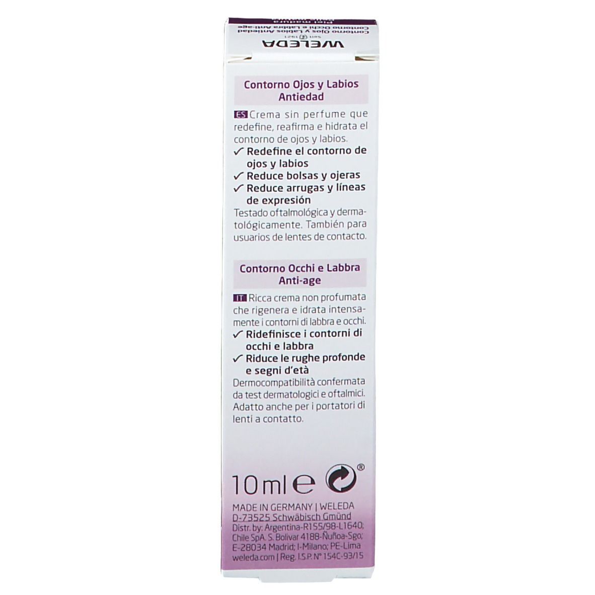 Weleda Onagre Soin raffermissant pour les yeux et les lèvres non parfumé