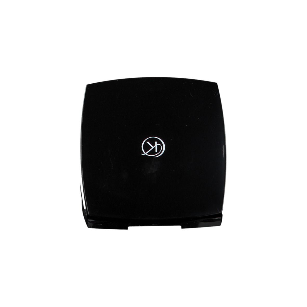 Geschlossene schwarze Dose mit geprägtem Logo auf dem Deckel.