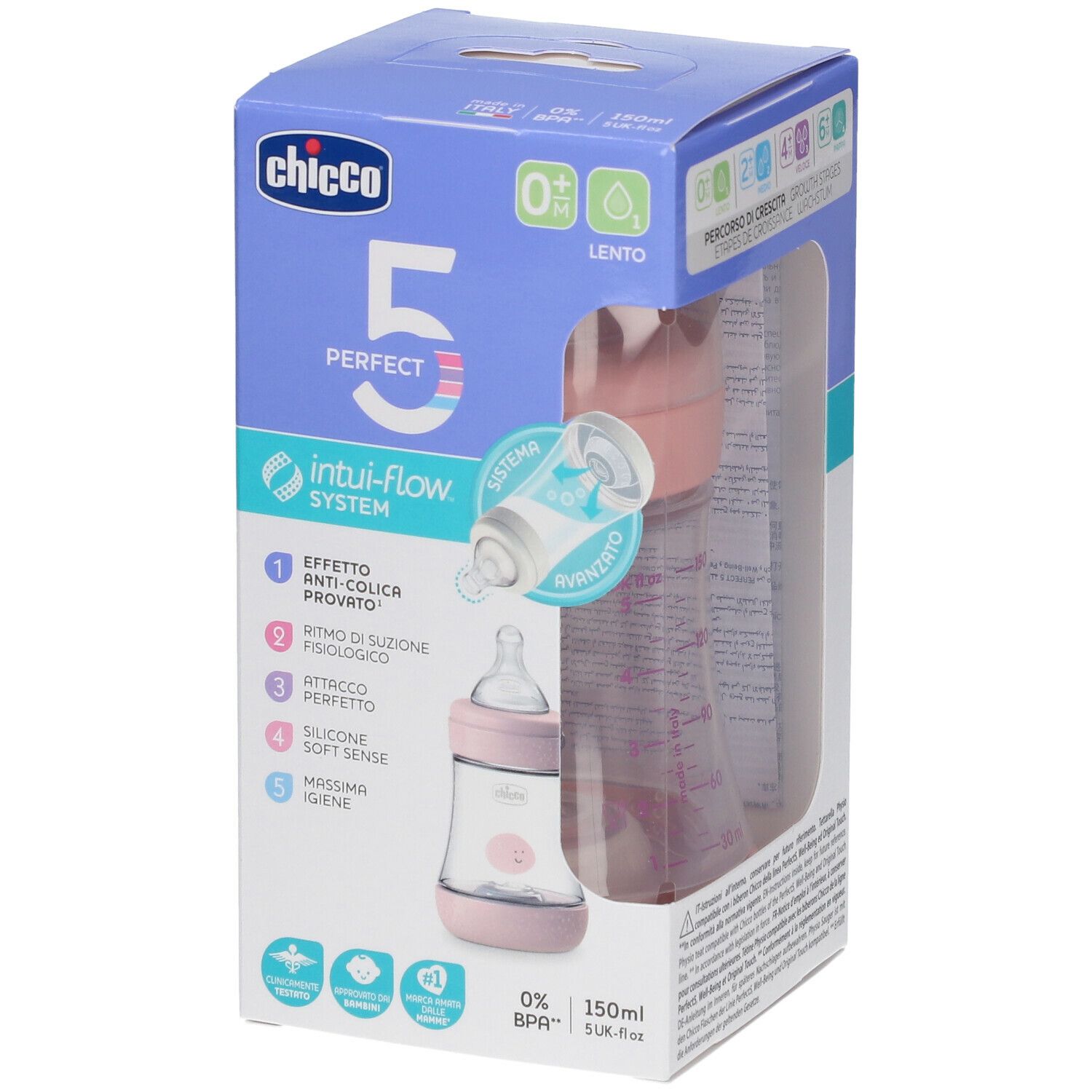 Chicco PERFECT 5 Flasche 150 ml Slow Flow