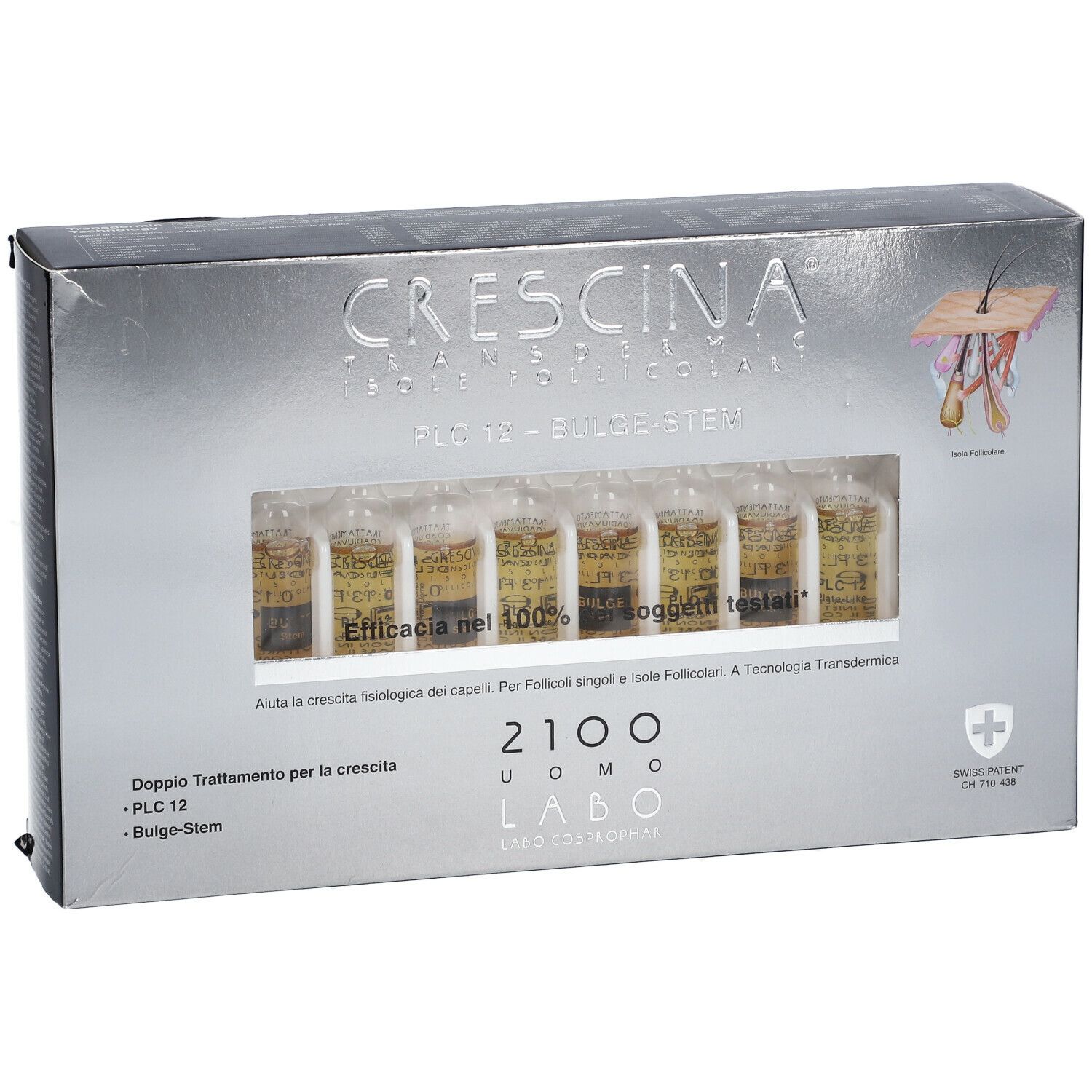 CRESCINA® Transdermic Follicular Islands PLC12 Bulge-Stem 2100 Mann