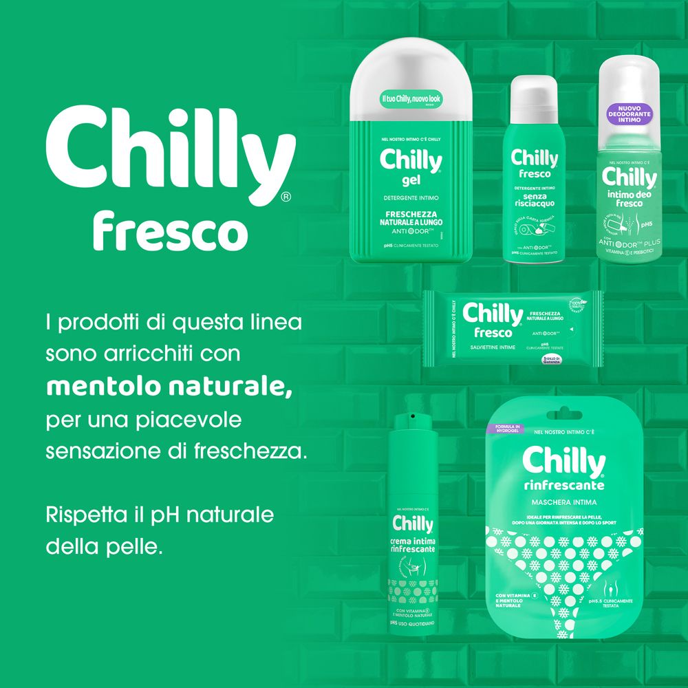 Verschiedene Produkte der Marke. Enthalten 'Chilly fresco'. Produkte in verschiedenen Verpackungen und Formaten.