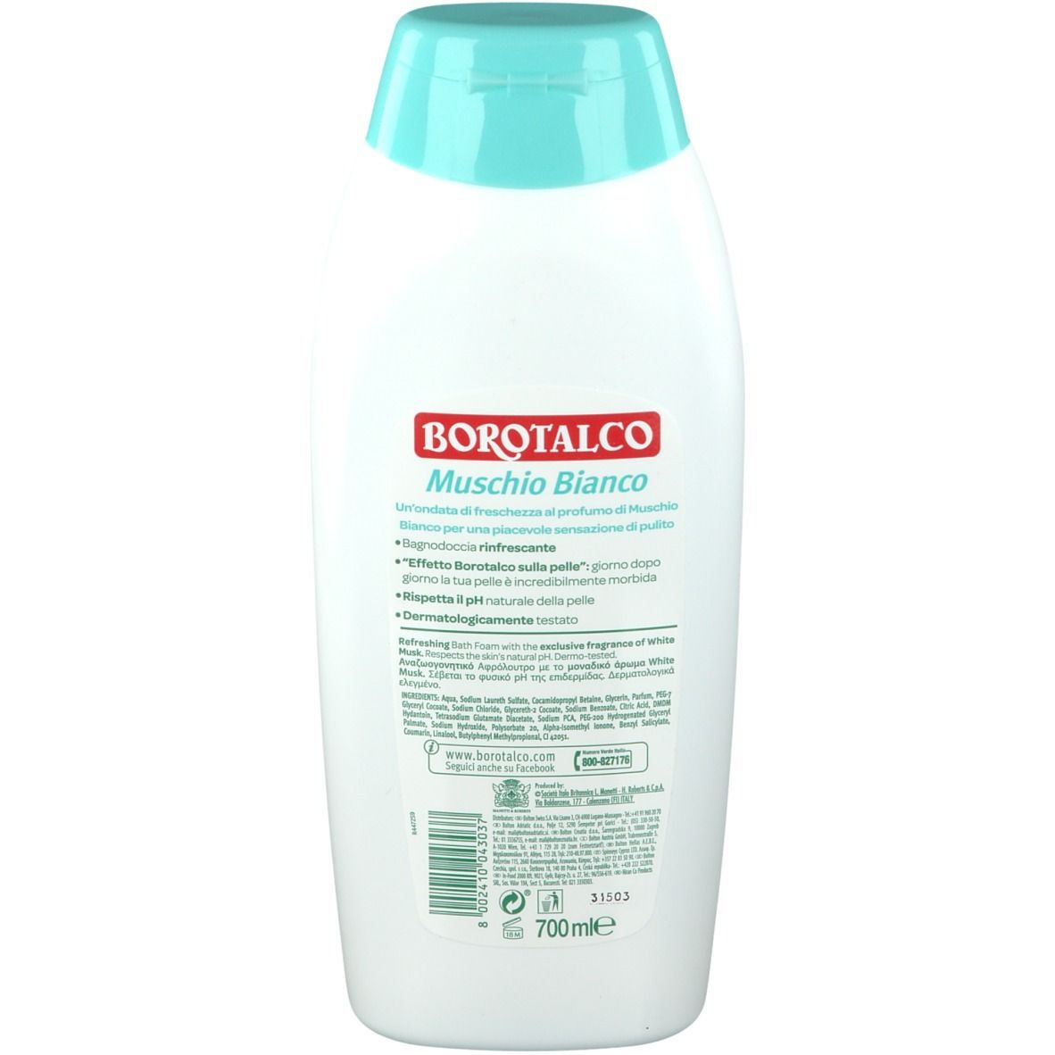 BOROTALCO Gel douche musc blanc