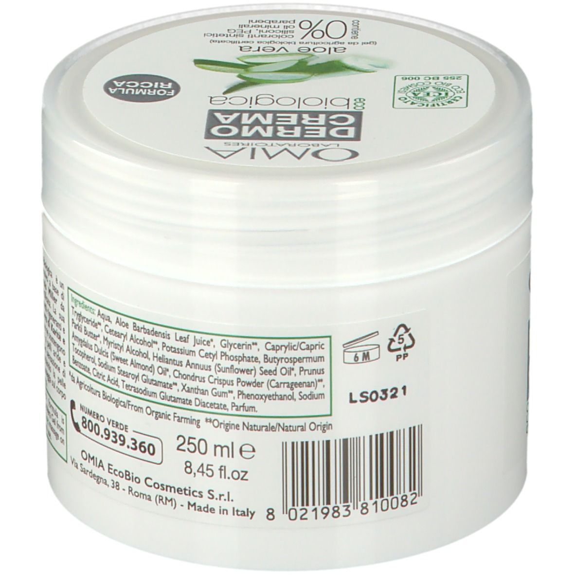 OMIA Dermo Creme Eco Biologica Aloe Vera