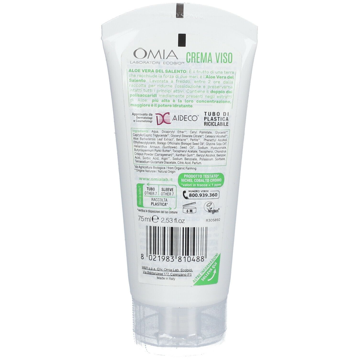 OMIA Crème hydratante et équilibrante pour le visage Eco Organic