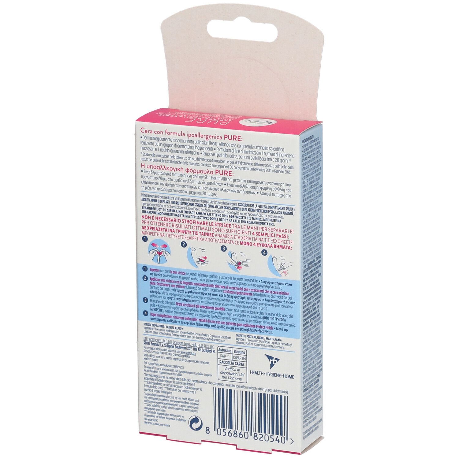 Veet Minima™ Bandes d'épilation pour visage