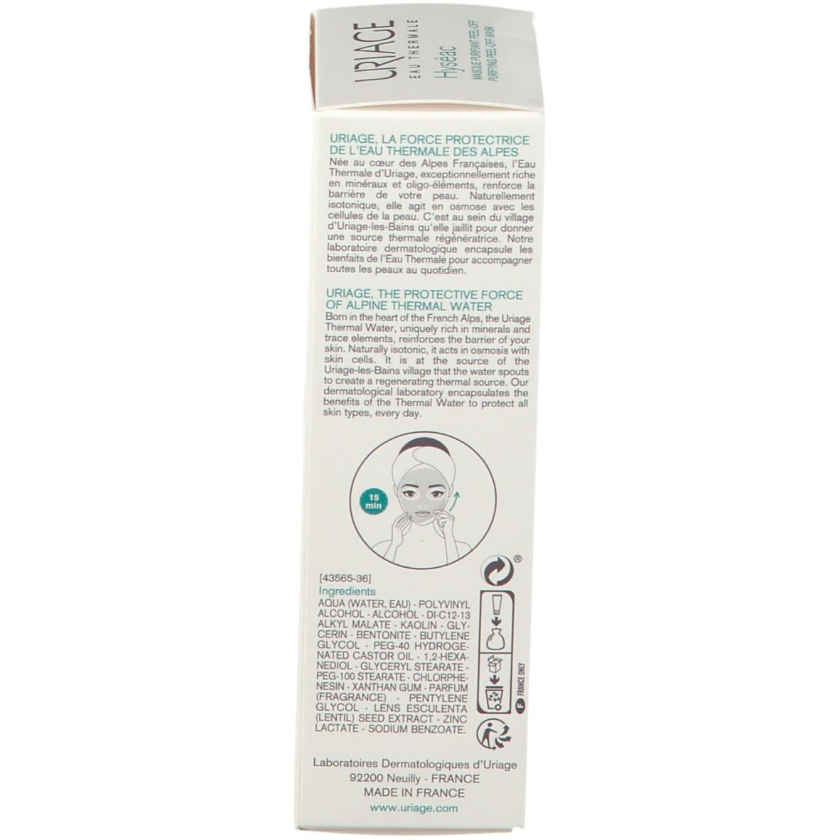 URIAGE hyséac Masque Purifiant Peel-Off