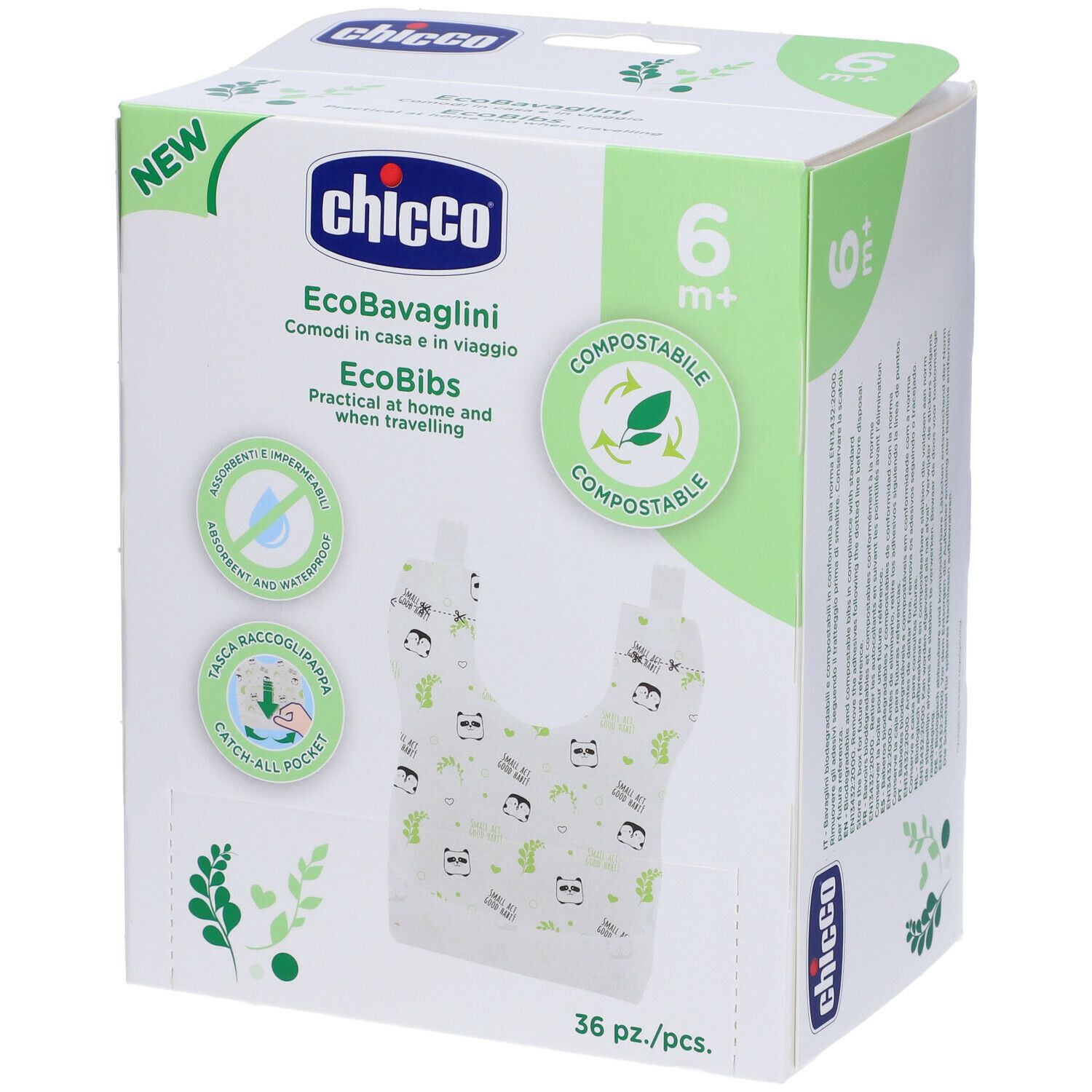 Chicco® Bavoirs jetables compostables