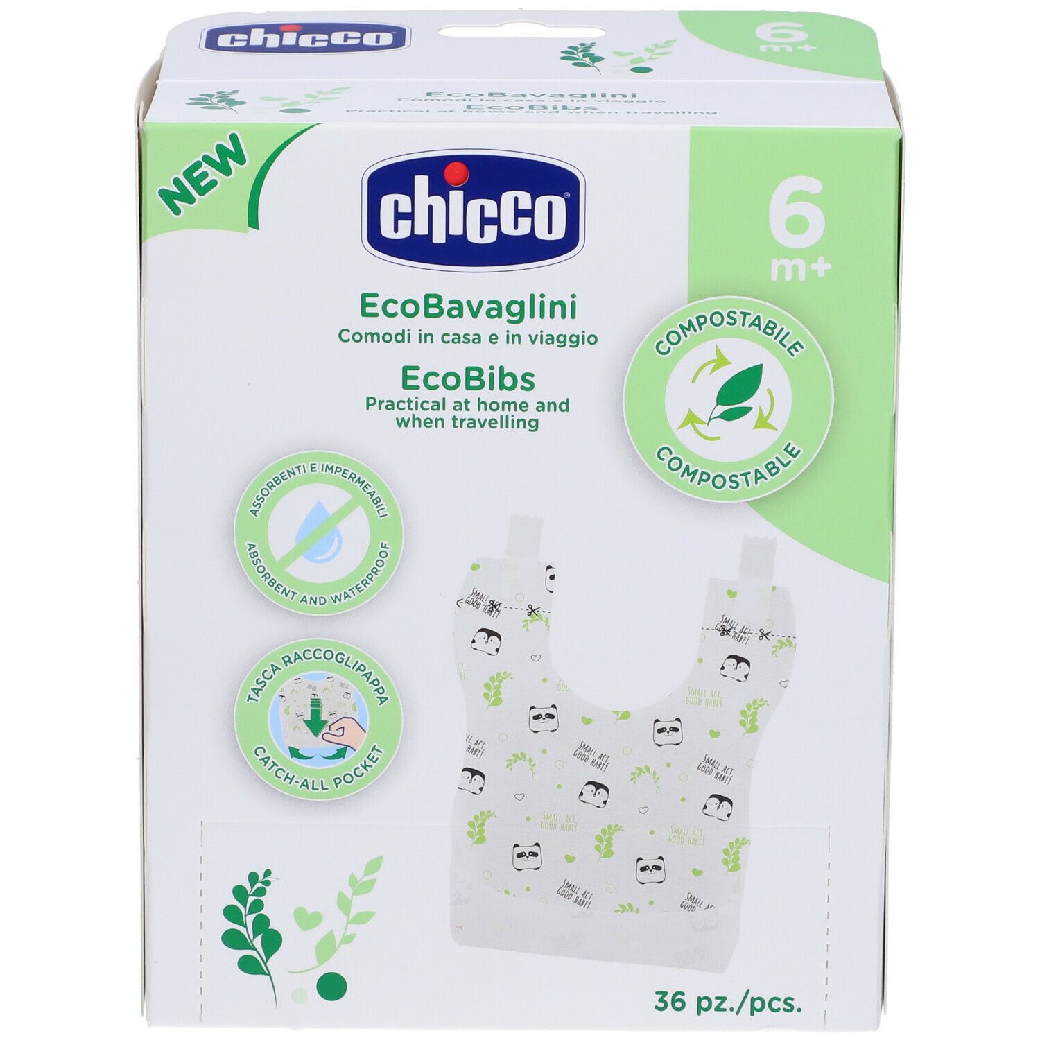 Chicco Kompostierbare Einweg-Lätzchen