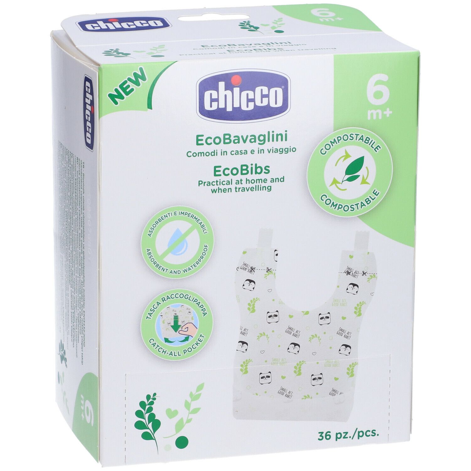 Chicco® Bavoirs jetables compostables