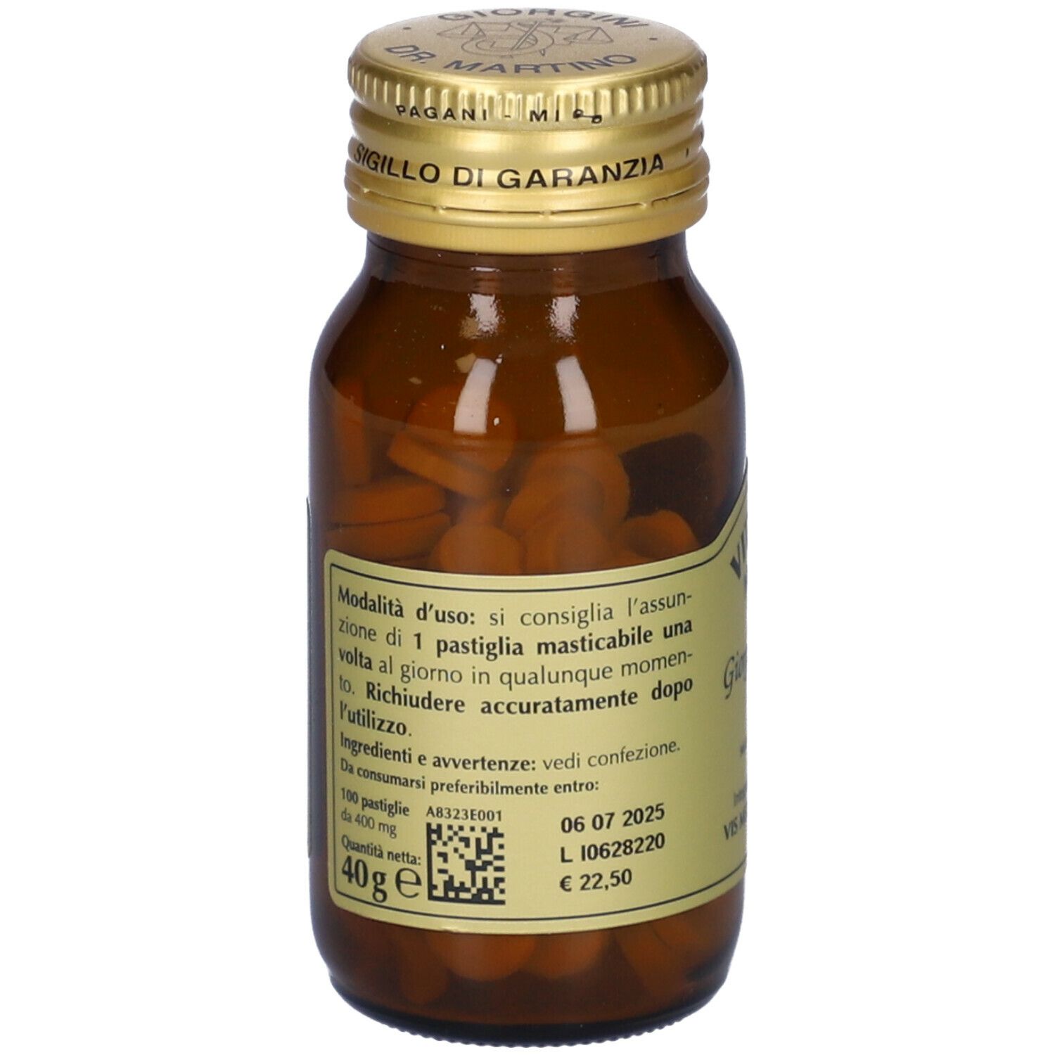 Giorgini Dr. Martino Vitamine B1 en comprimés à mâcher