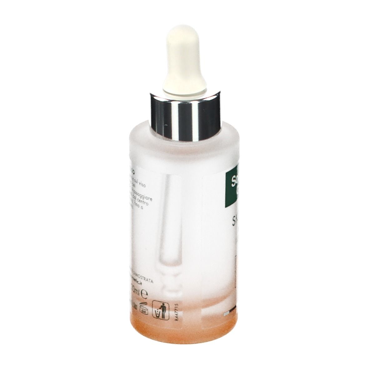 Flacon avec pipette. Inscription: Somatoline Cosmetic, Skincure, Booster Illuminante, Vitamine C 3%.