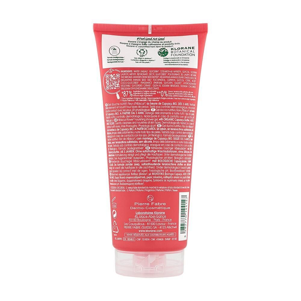 KLORANE Pflegendes Duschgel mit Cupuacu-Butter & Bio Hibiskusblüte