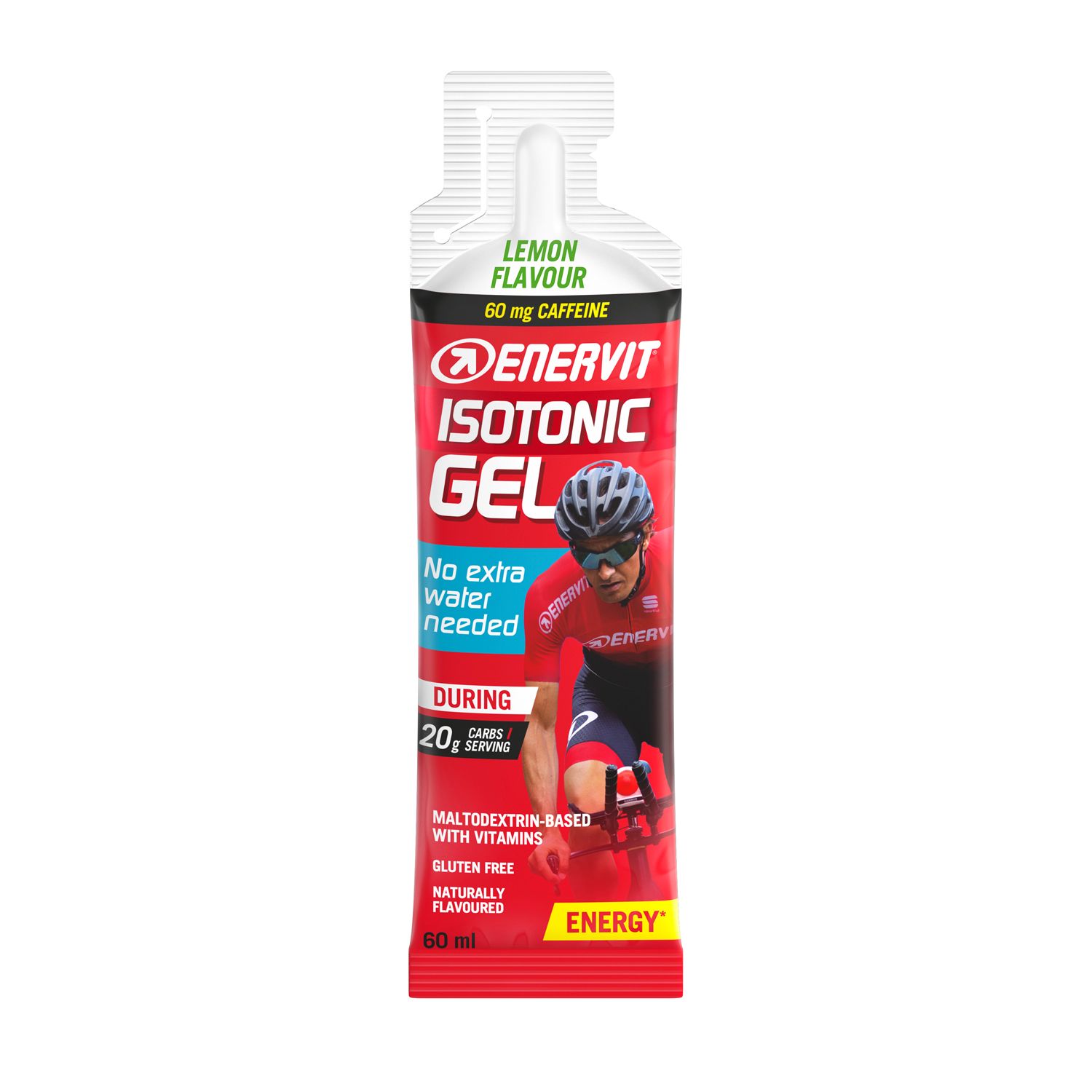 ENERVIT® Sport Isotonic Gel mit Koffein Zitrone - 10% sparen mit Code: ENERVIT10