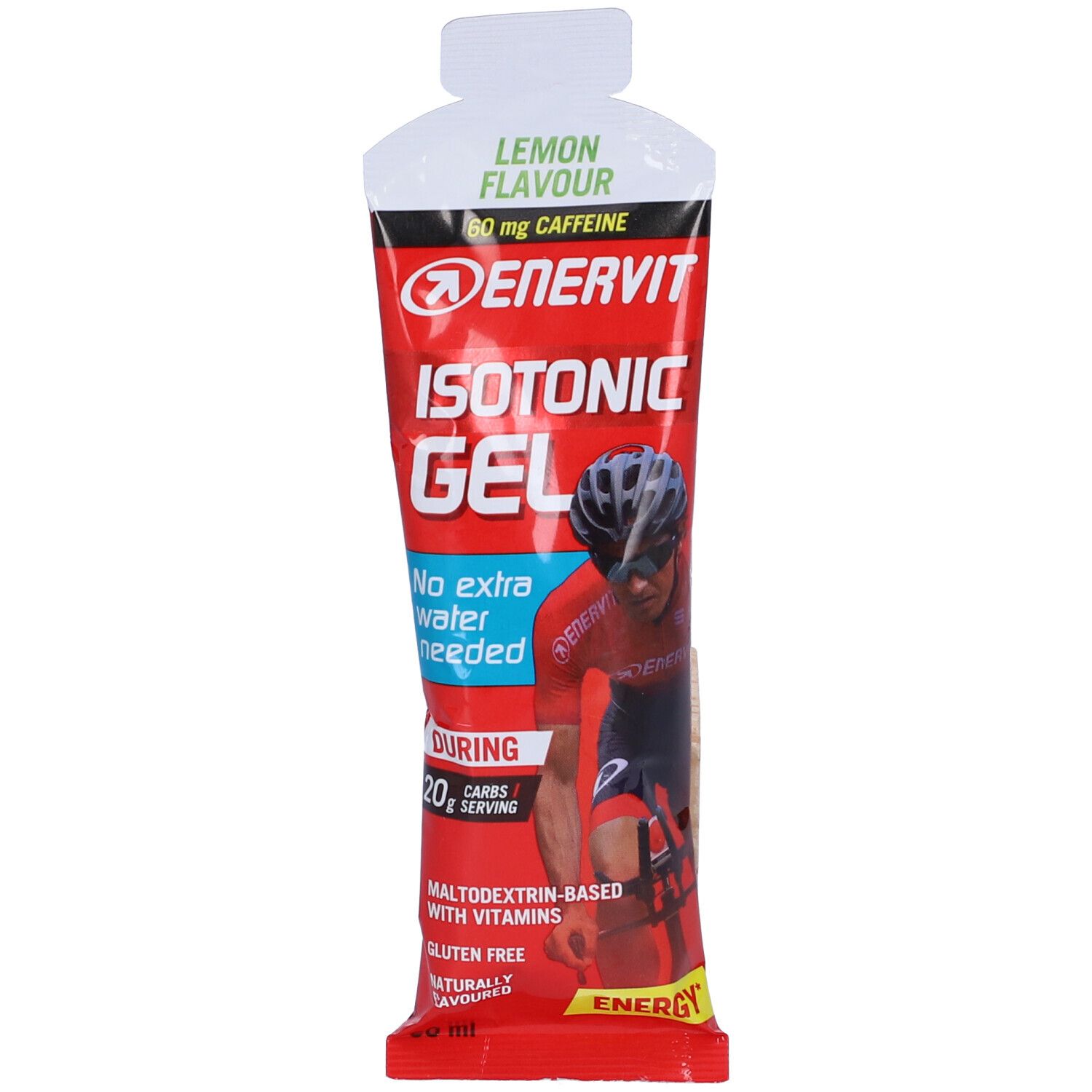 ENERVIT® Sport Isotonic Gel mit Koffein Zitrone - 10% sparen mit Code: ENERVIT10