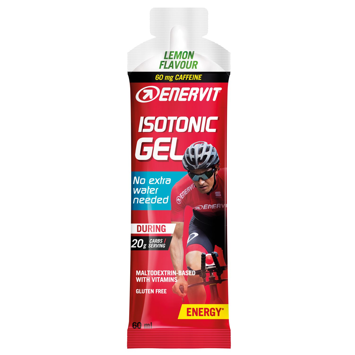 ENERVIT® Sport Isotonic Gel mit Koffein Zitrone - 10% sparen mit Code: ENERVIT10