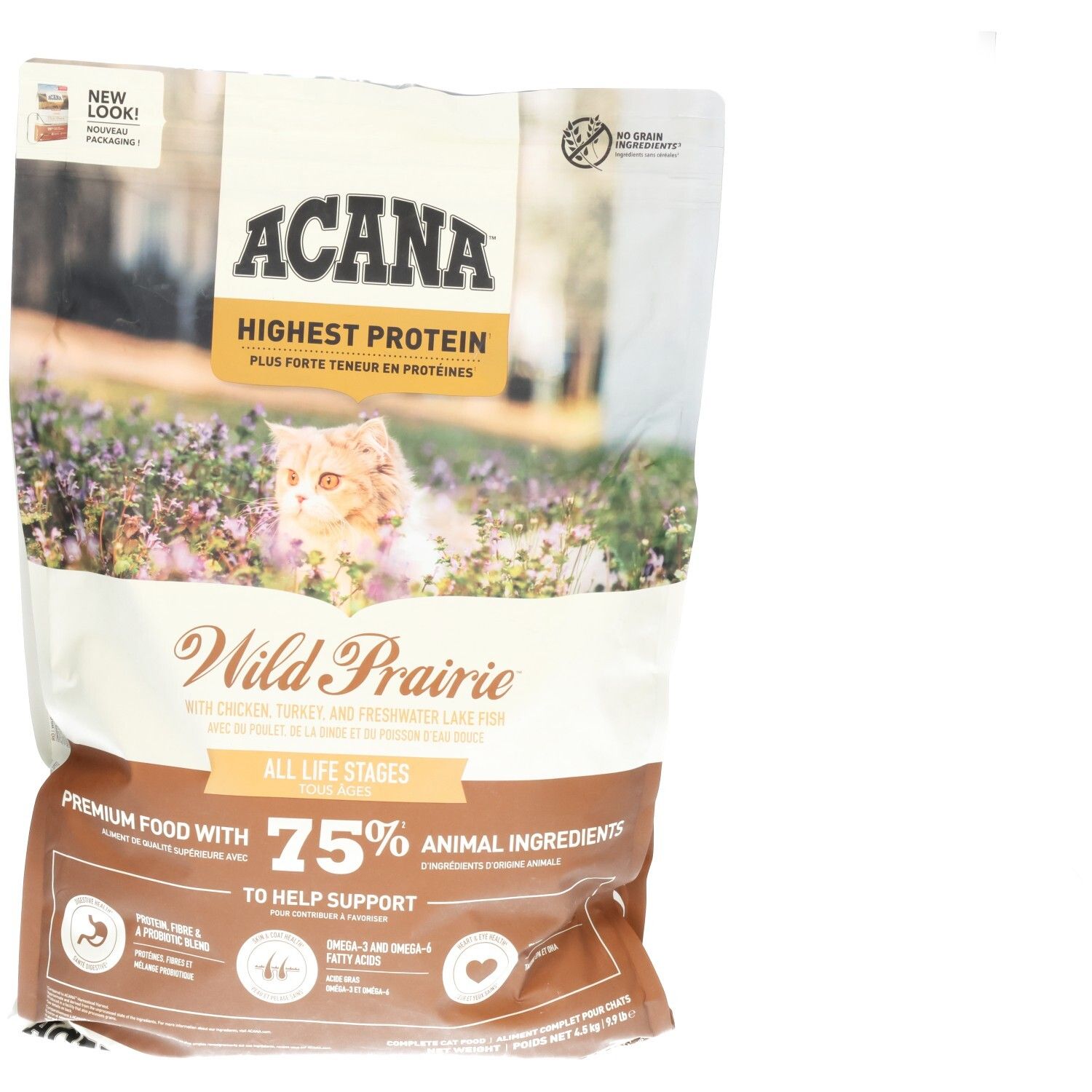 ACANA Wild Prairie Katzenfutter: Höchster Proteingehalt, für alle Lebensphasen, mit Huhn, Pute und Süßwasserfisch.