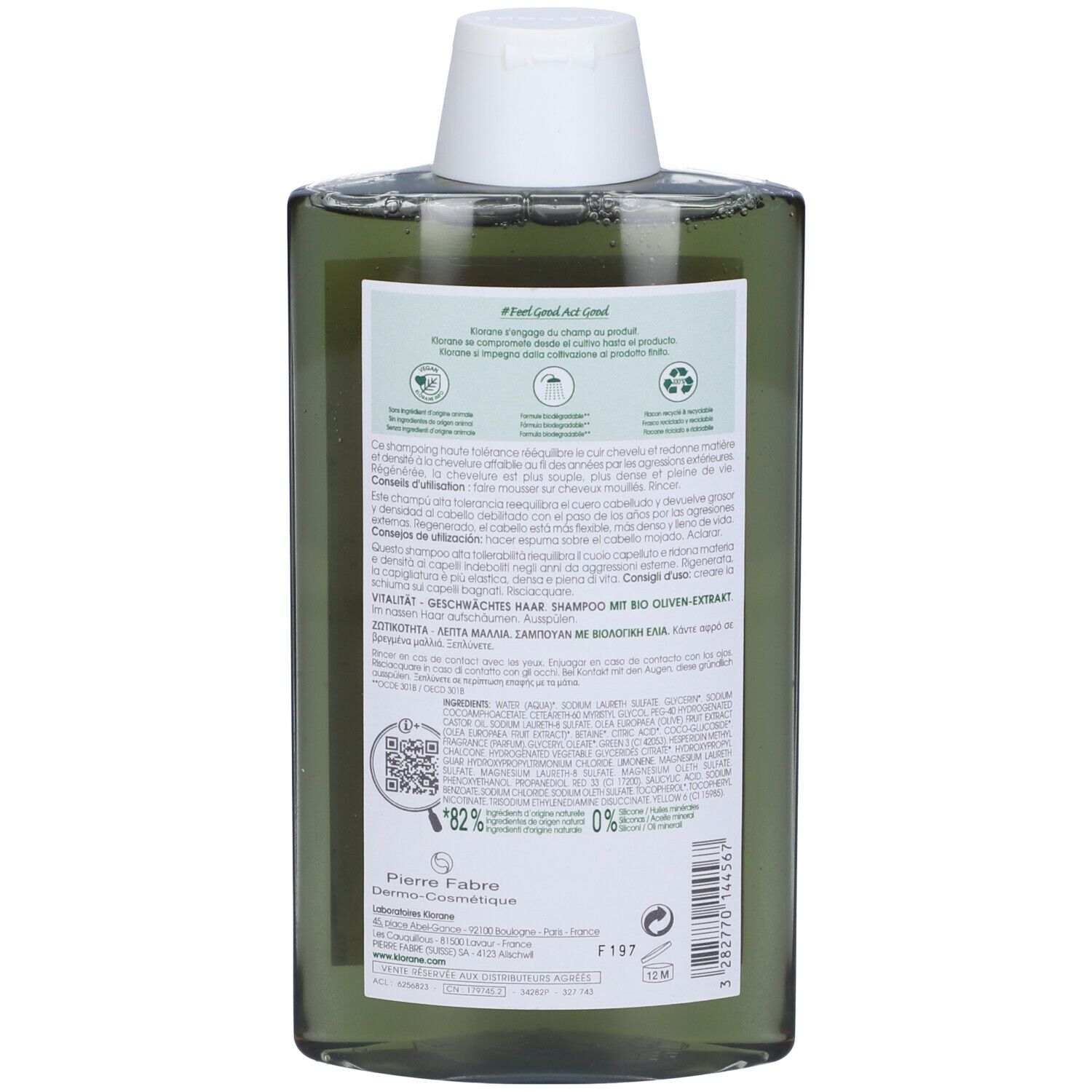 KLORANE Shampooing à l'Olivier BIO