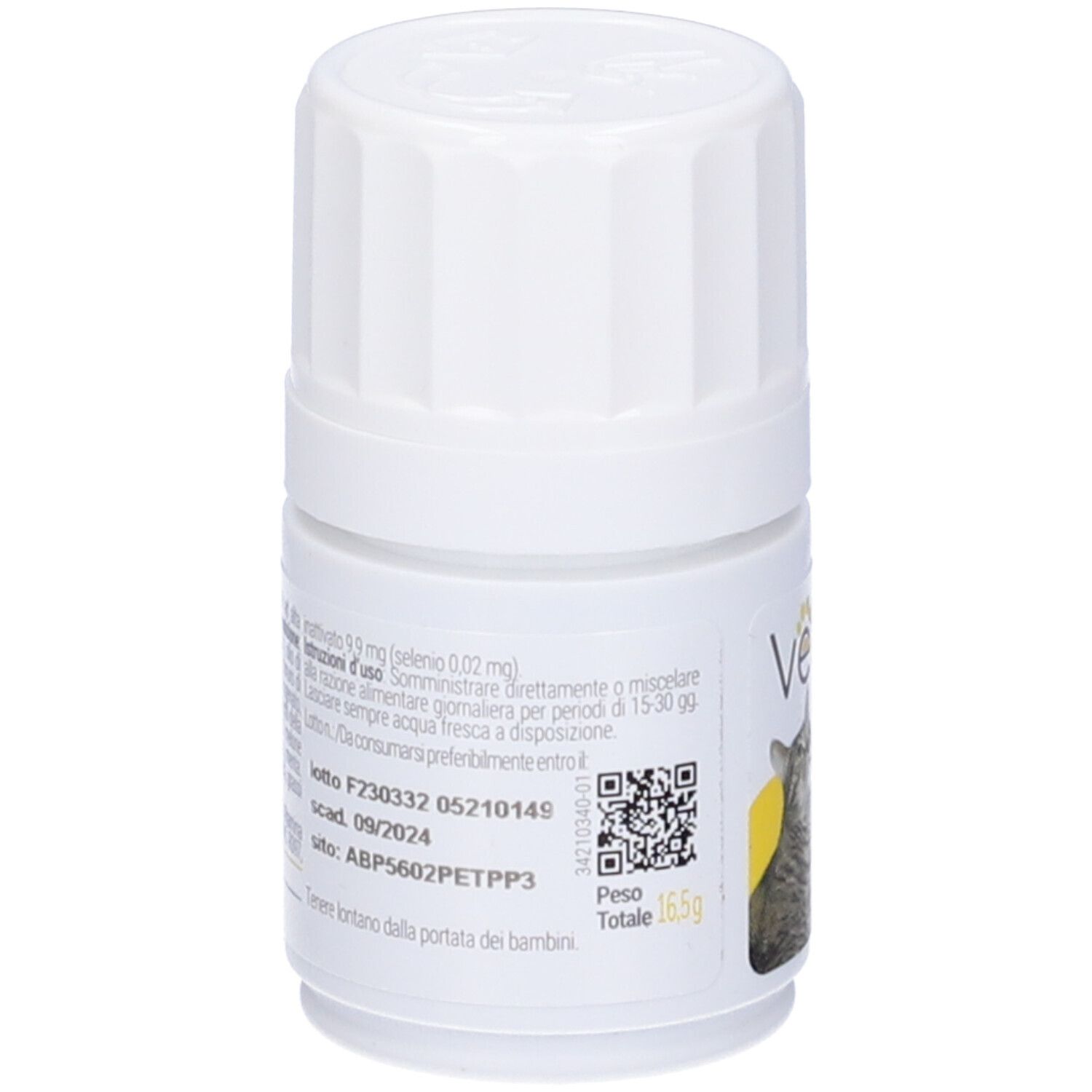 Dos du flacon blanc. Texte: Vie Urinarie. Informations sur ingrédients et utilisation.