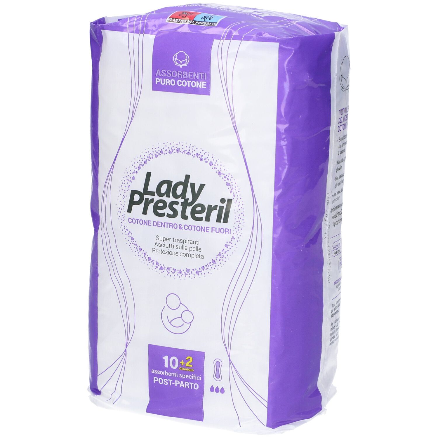 Lady Presteril Serviettes Post-Partum Coton Ultra-Absorbantes