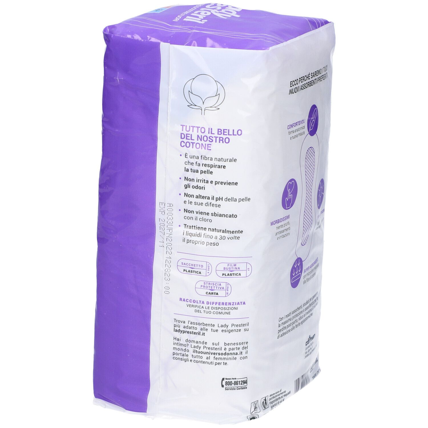 Lady Presteril Serviettes Post-Partum Coton Ultra-Absorbantes