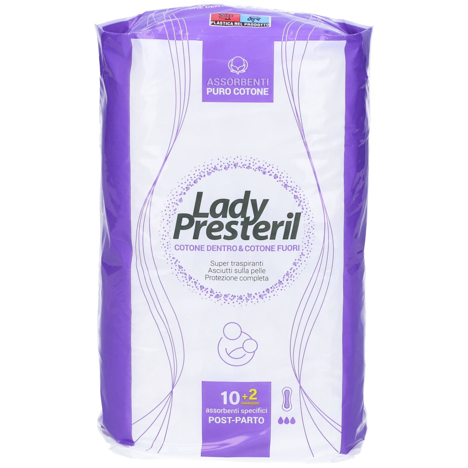 Lady Presteril Serviettes Post-Partum Coton Ultra-Absorbantes