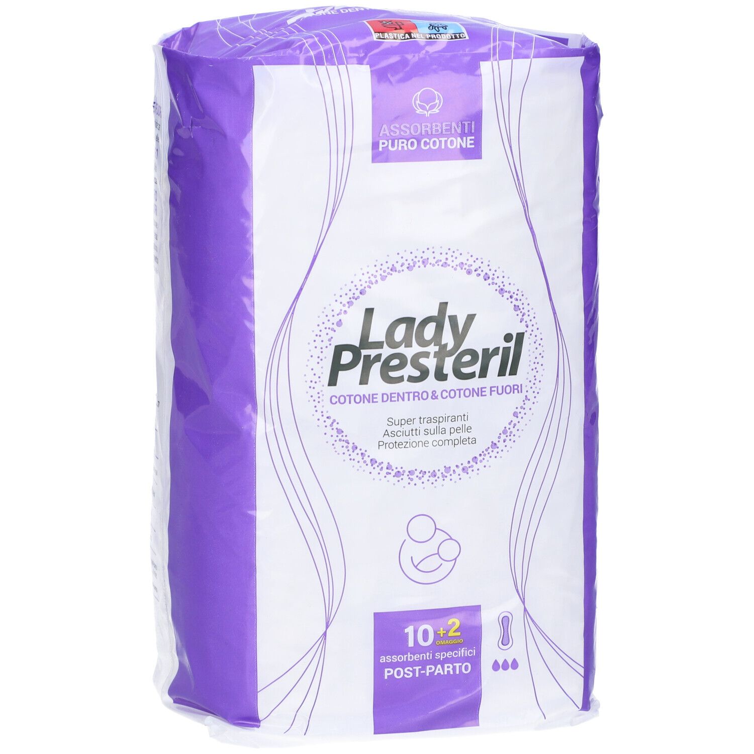 Lady Presteril Serviettes Post-Partum Coton Ultra-Absorbantes